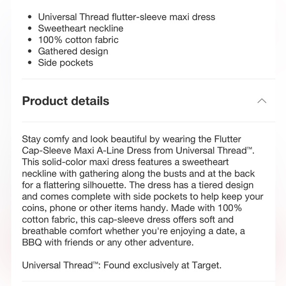 ❤️ Universal Thread, flutter-sleeve maxi dress, Large ❤️ - Picture 2 of 5